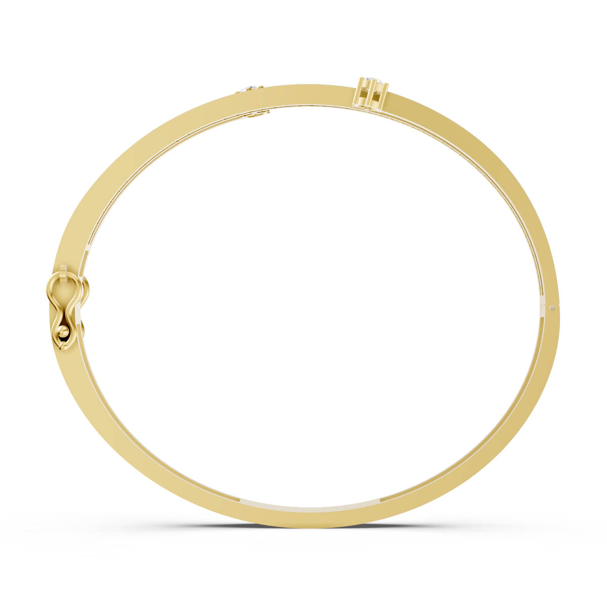 Diamond Orbital Bypass Bangle view 4