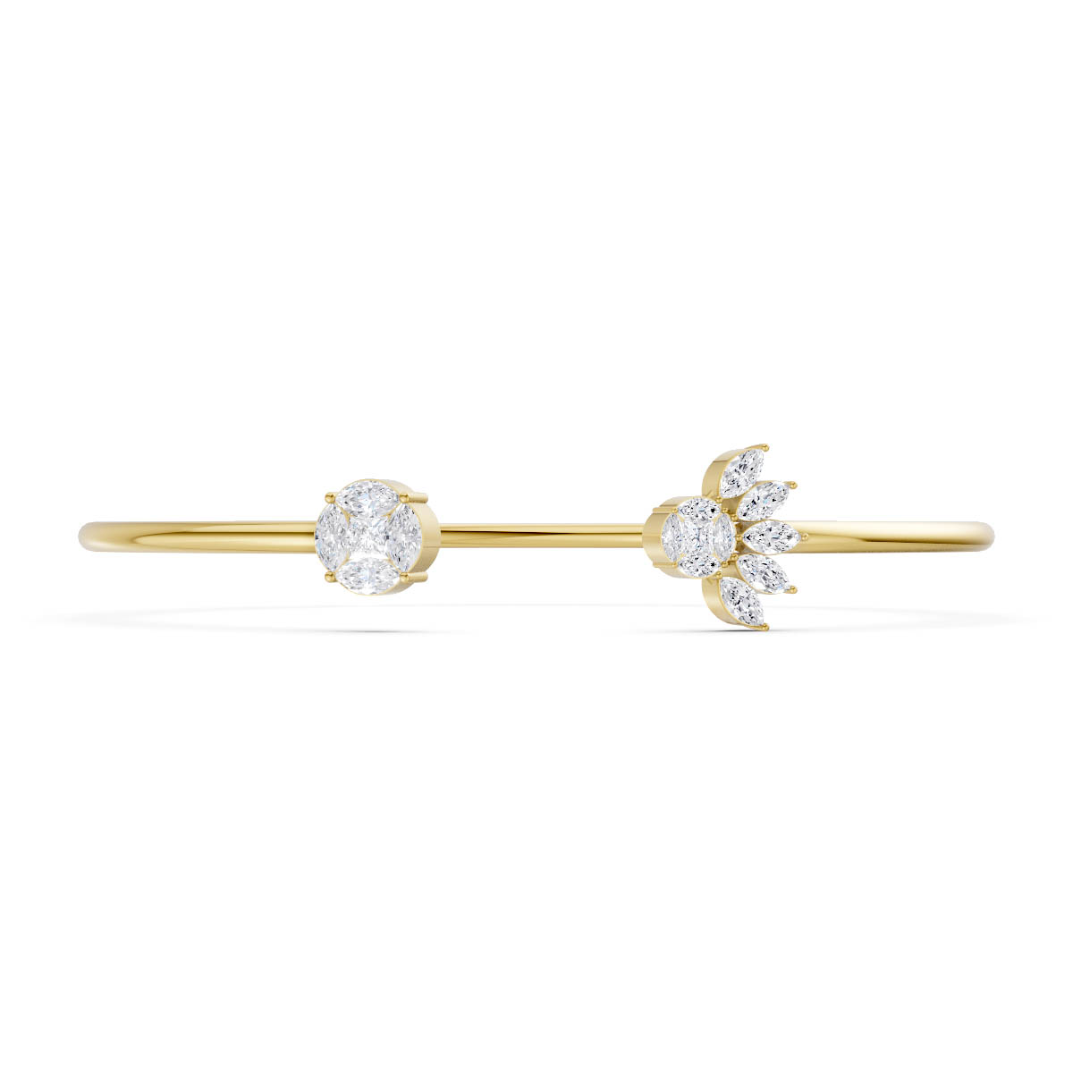 Diamond Sunburst Bypass Cuff