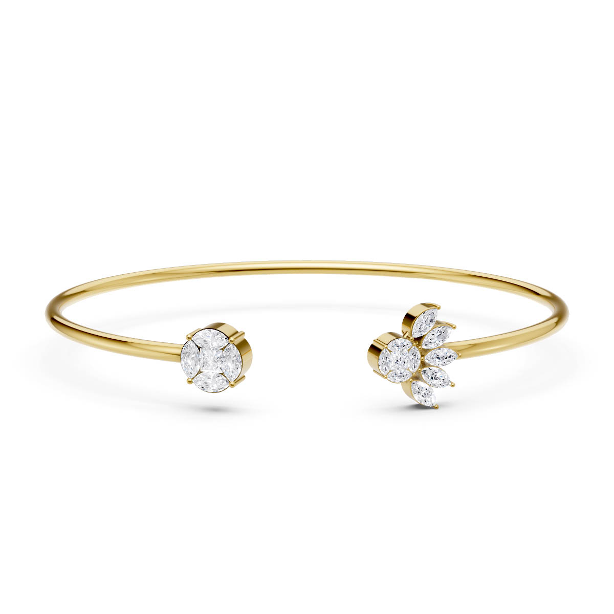 Diamond Sunburst Bypass Cuff view 2