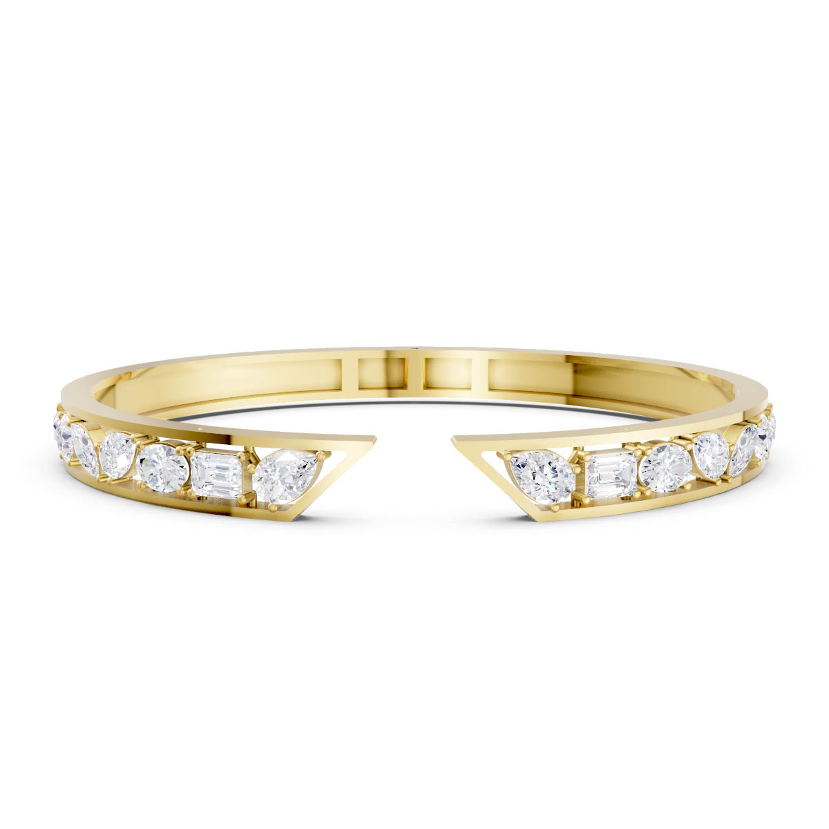 Diamond Open Heart Bangle view 2