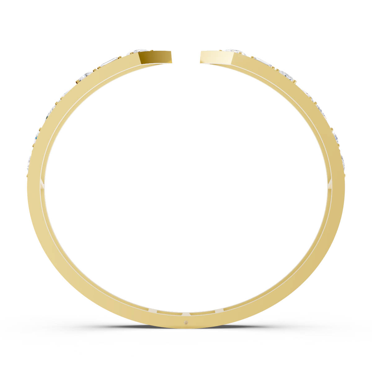 Diamond Open Heart Bangle view 4