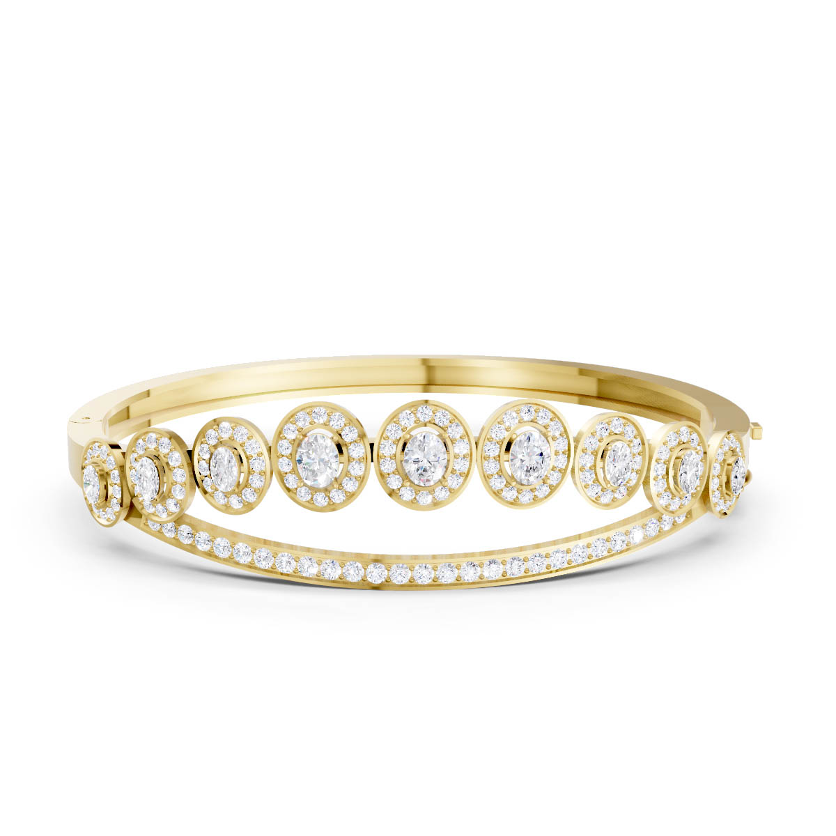 Diamond Tiara Halo Bangle view 2