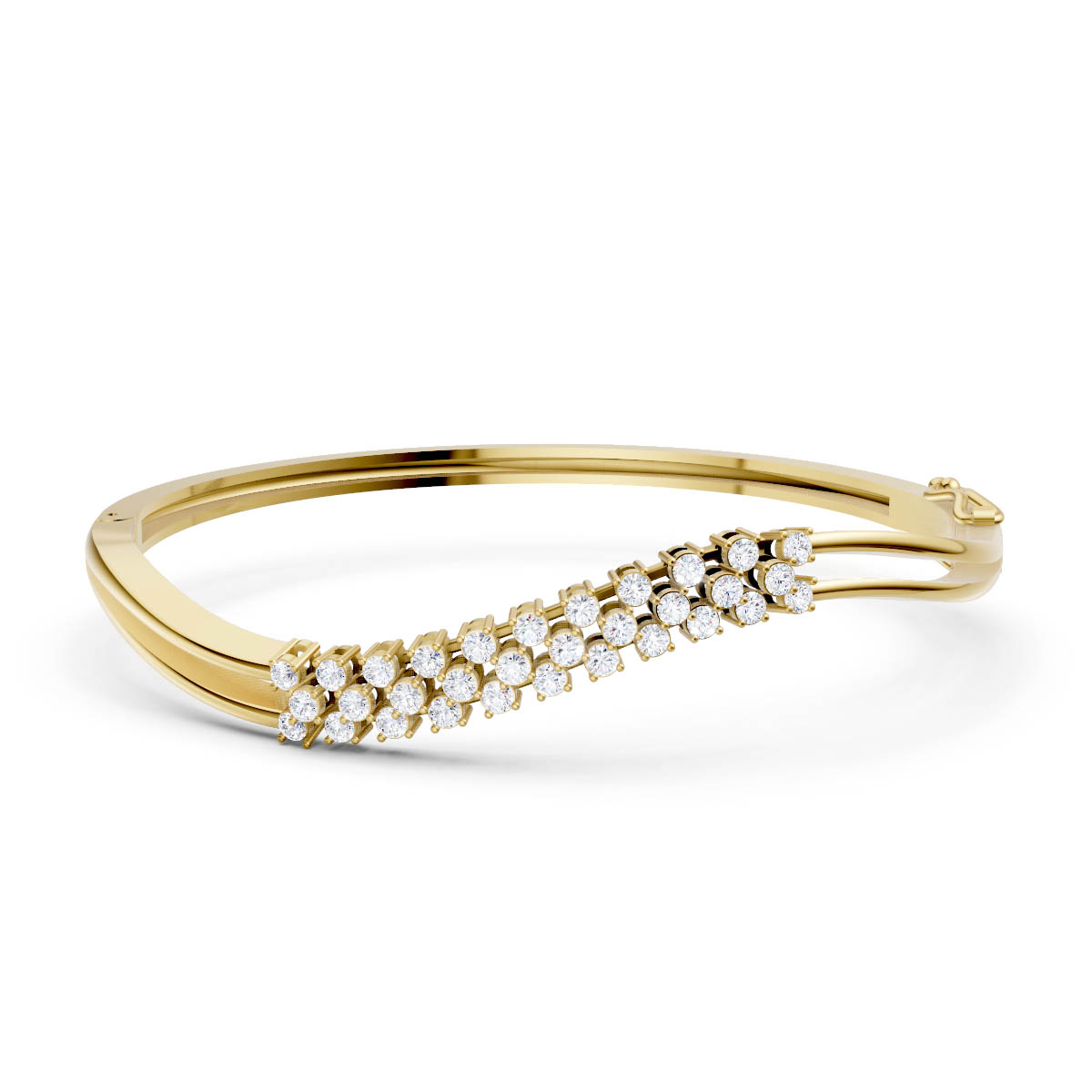 Diamond Alternating Square Bangle view 2