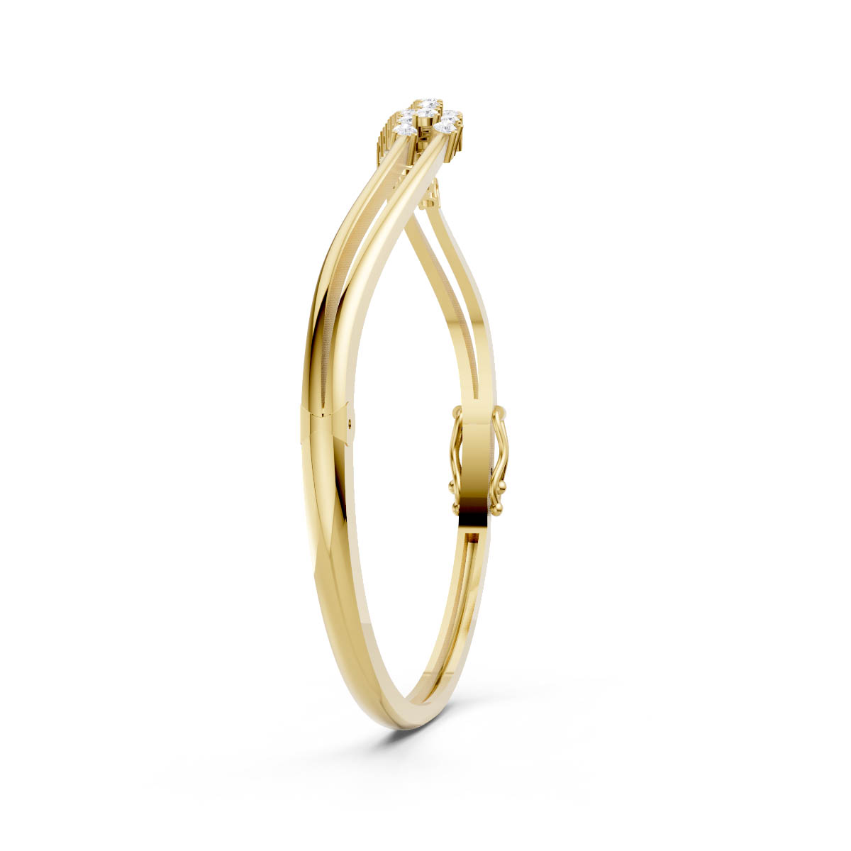 Diamond Alternating Square Bangle view 3