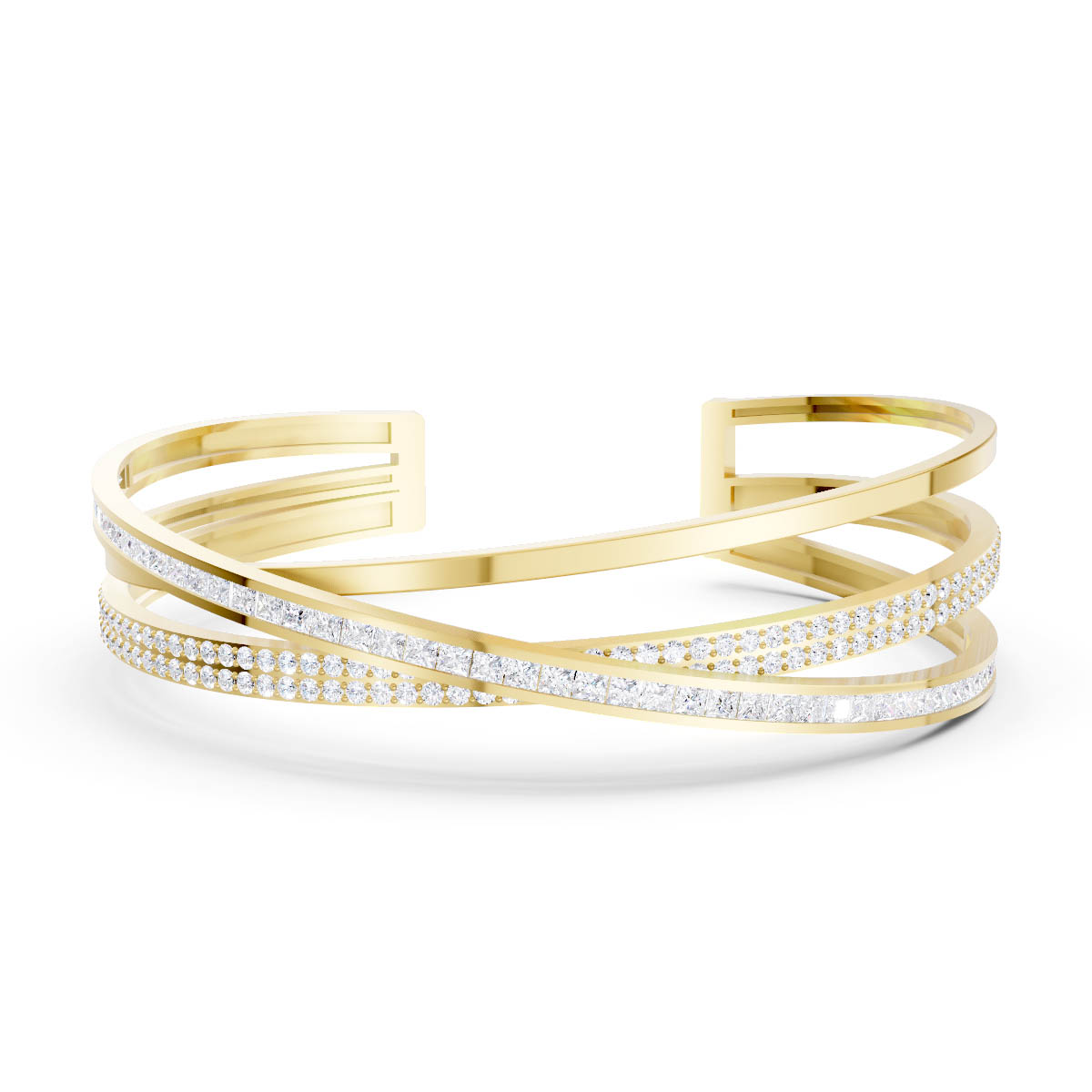 Diamond Interlocking Crisscross Cuff view 2