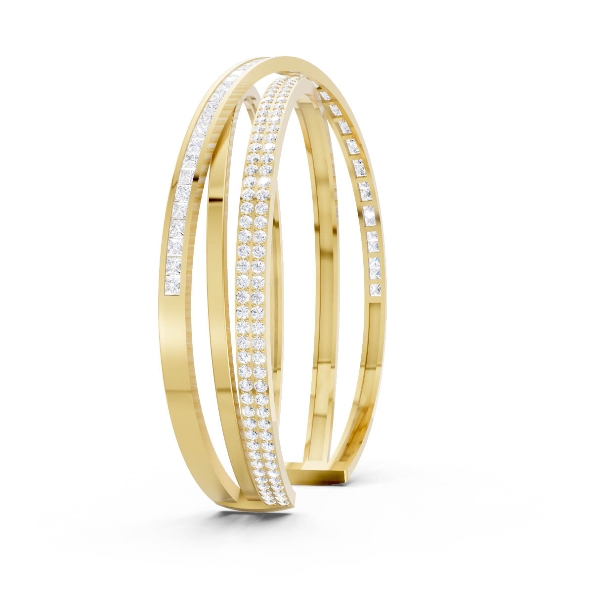 Diamond Interlocking Crisscross Cuff view 3