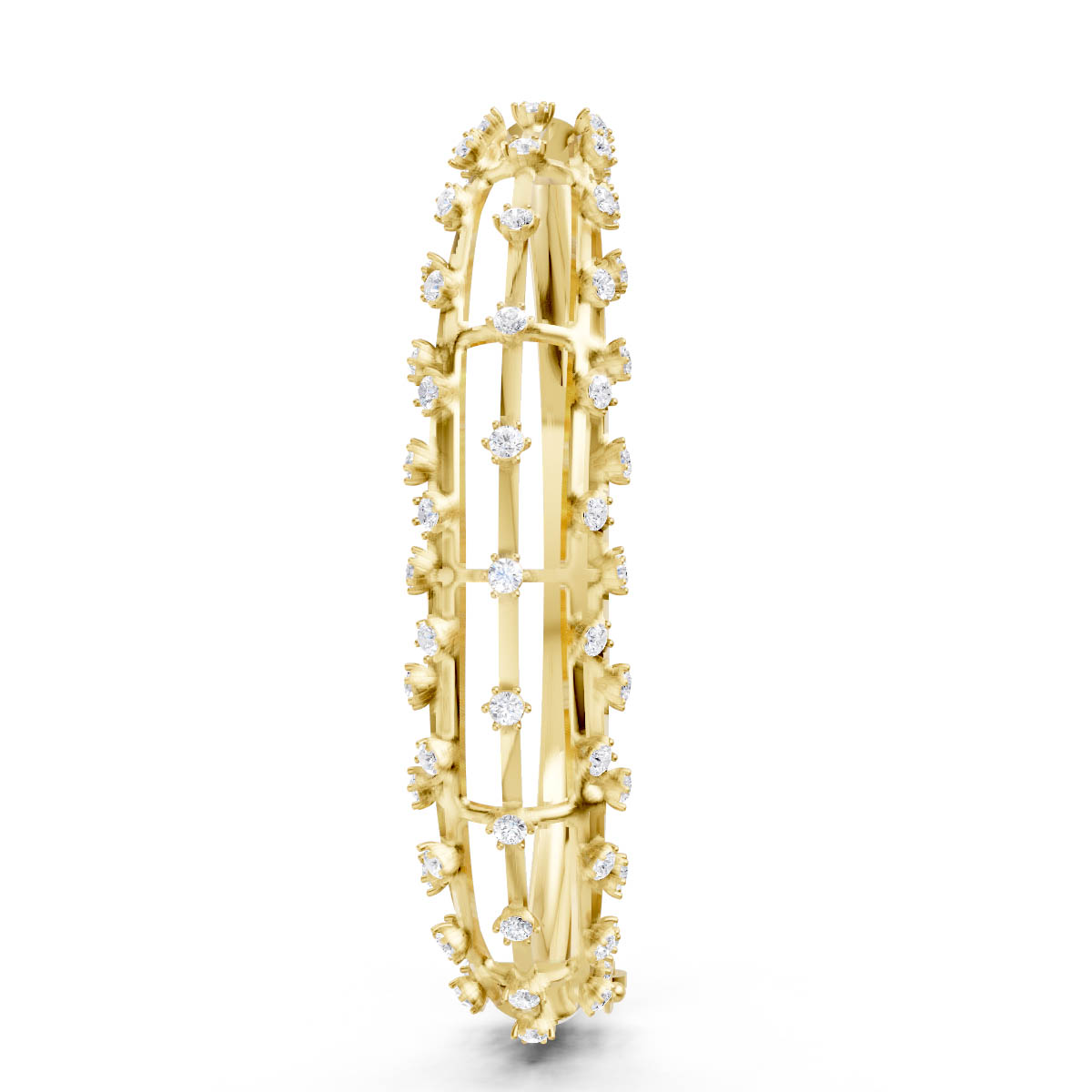 Diamond Lattice Cage Bangle view 3