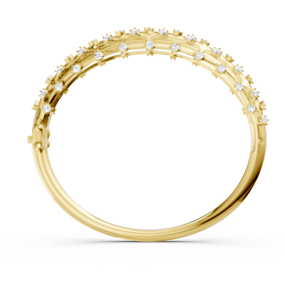 Diamond Lattice Cage Bangle view 4