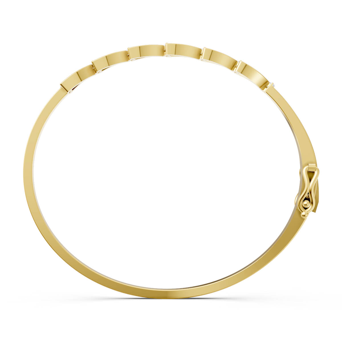 Twisted Diamond Accent Bangle view 4