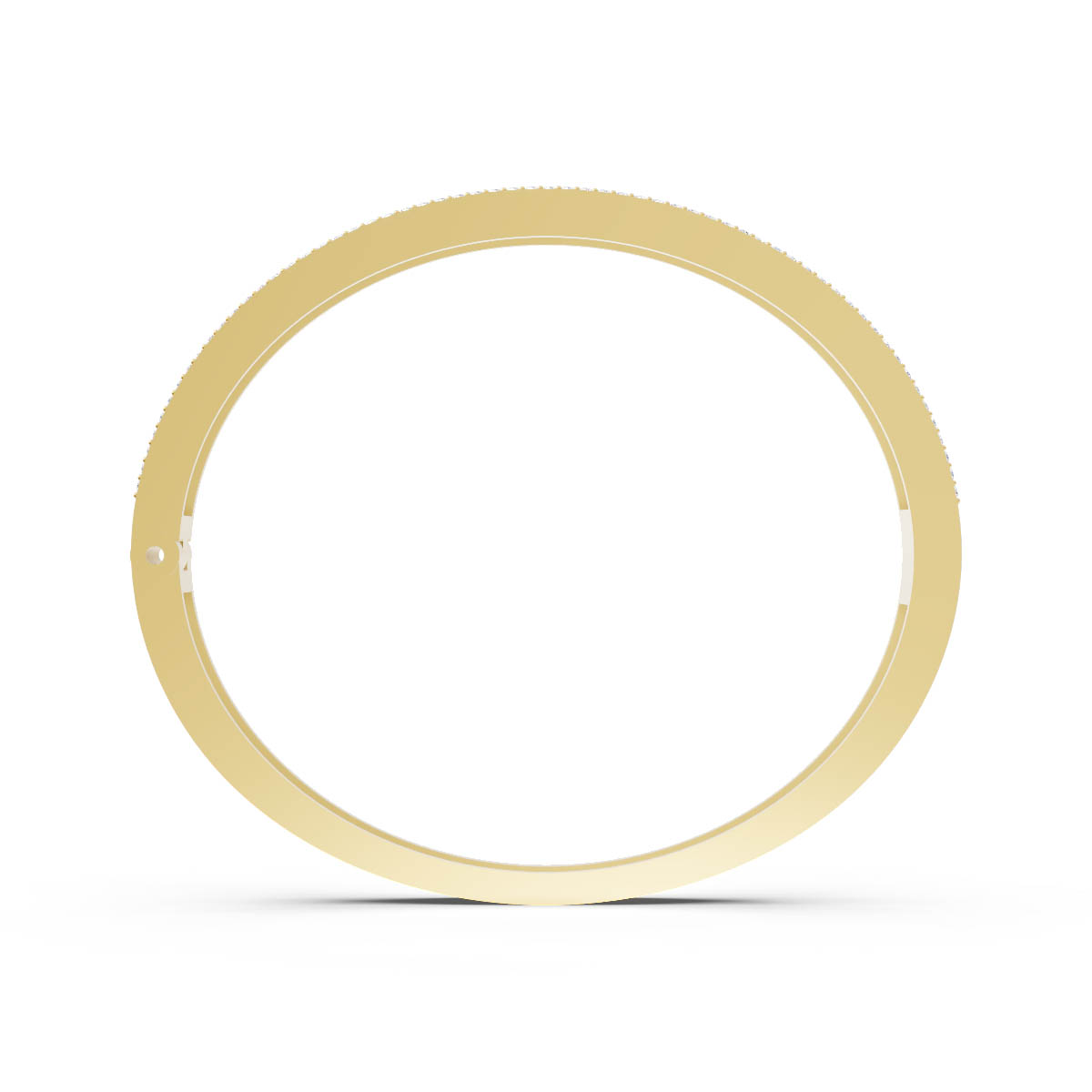 Baguette Diamond Halo Bangle view 4