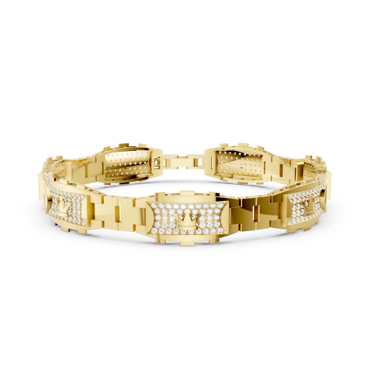 Regal Crown Link Bracelet view 2