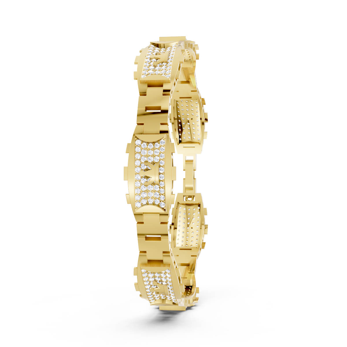 Regal Crown Link Bracelet view 3
