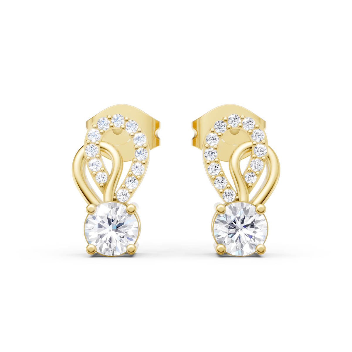 Golden Twirl Diamond Drops