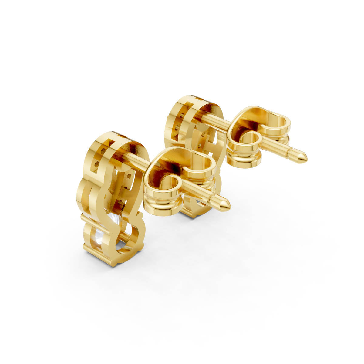 Golden Twirl Diamond Drops view 3