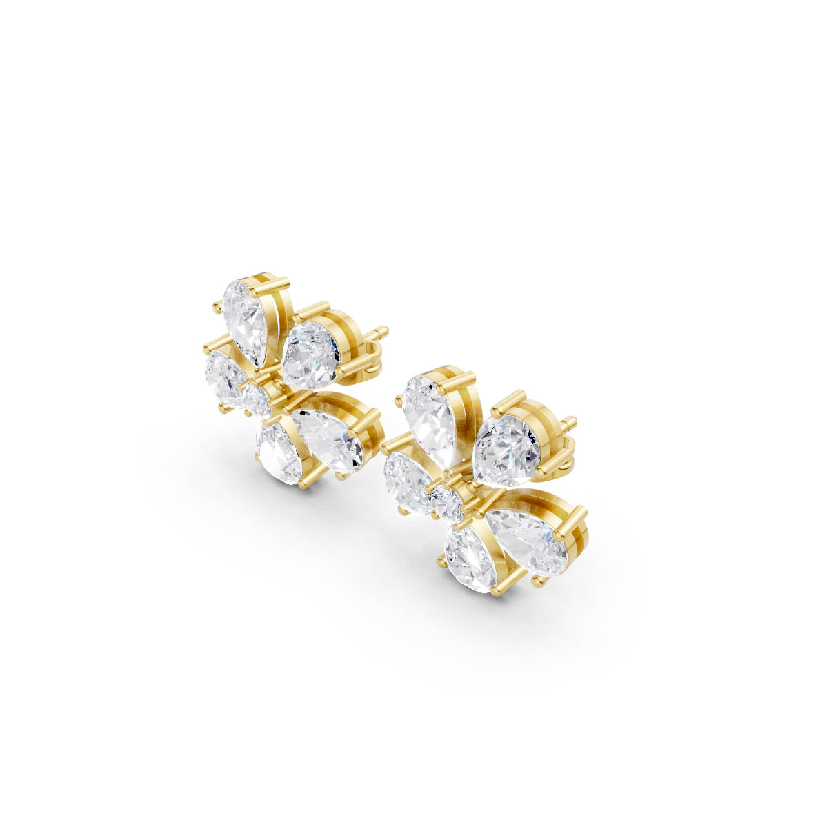 Blossom Sparkle Floral Studs view 2