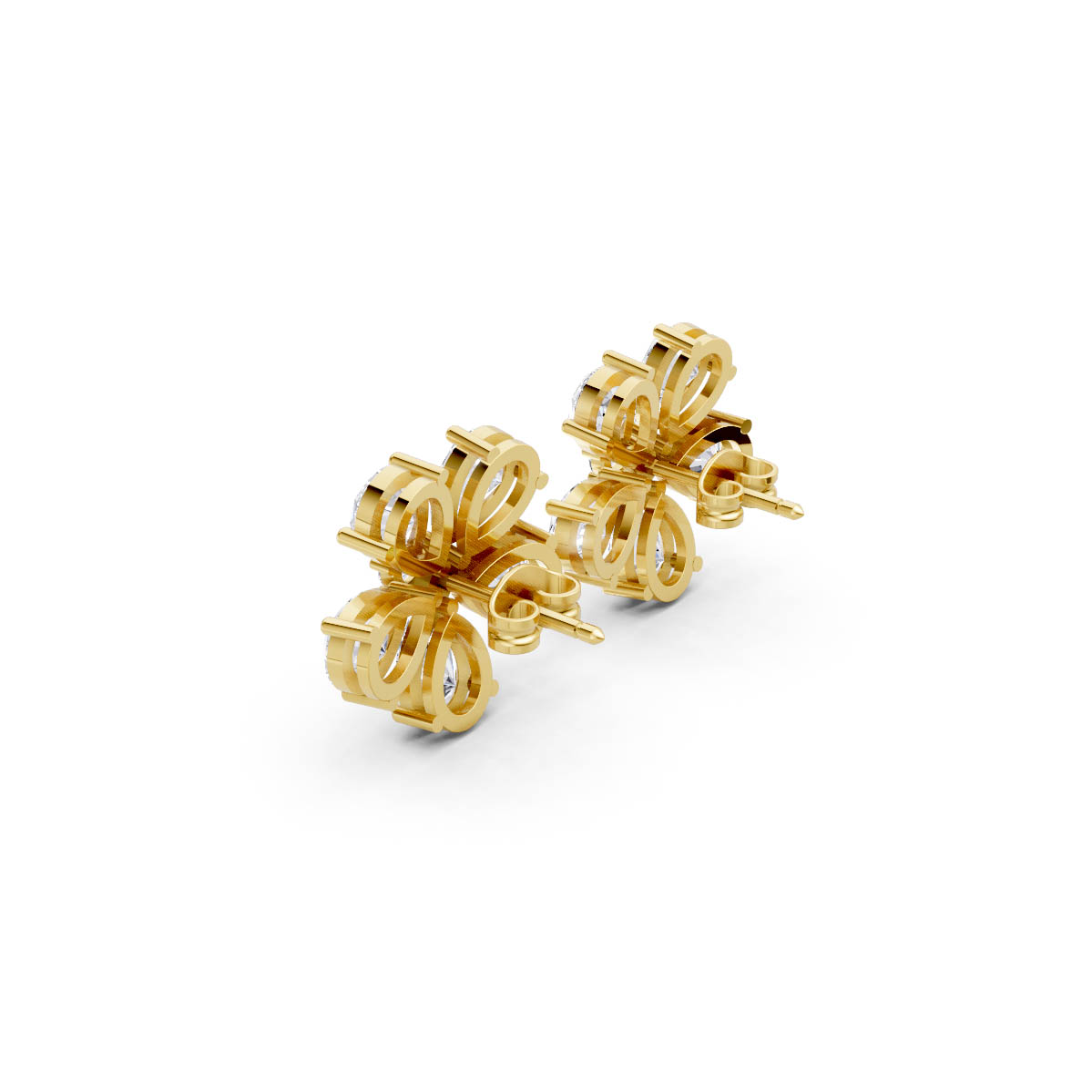 Blossom Sparkle Floral Studs view 3
