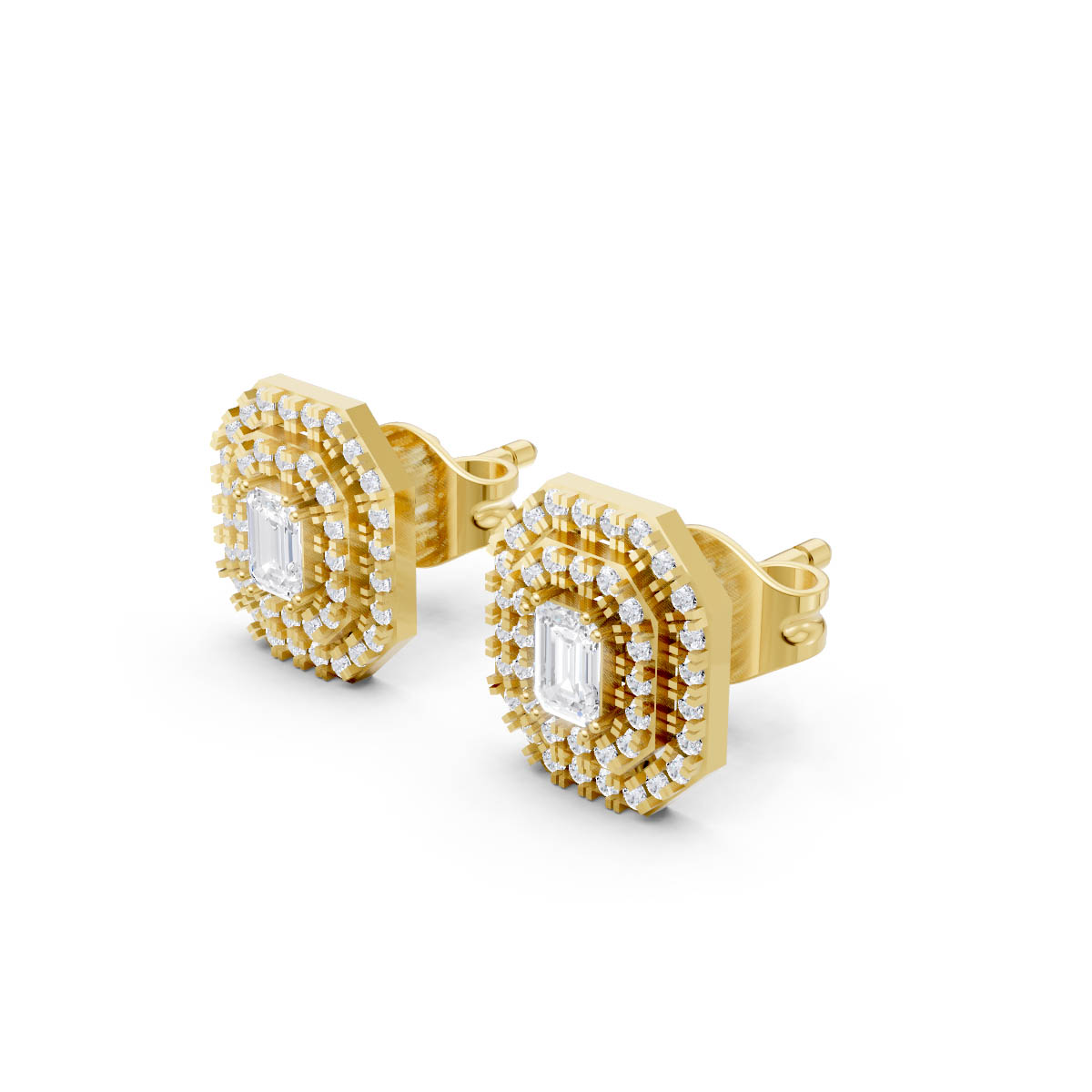 Imperial Halo Diamond Studs view 2