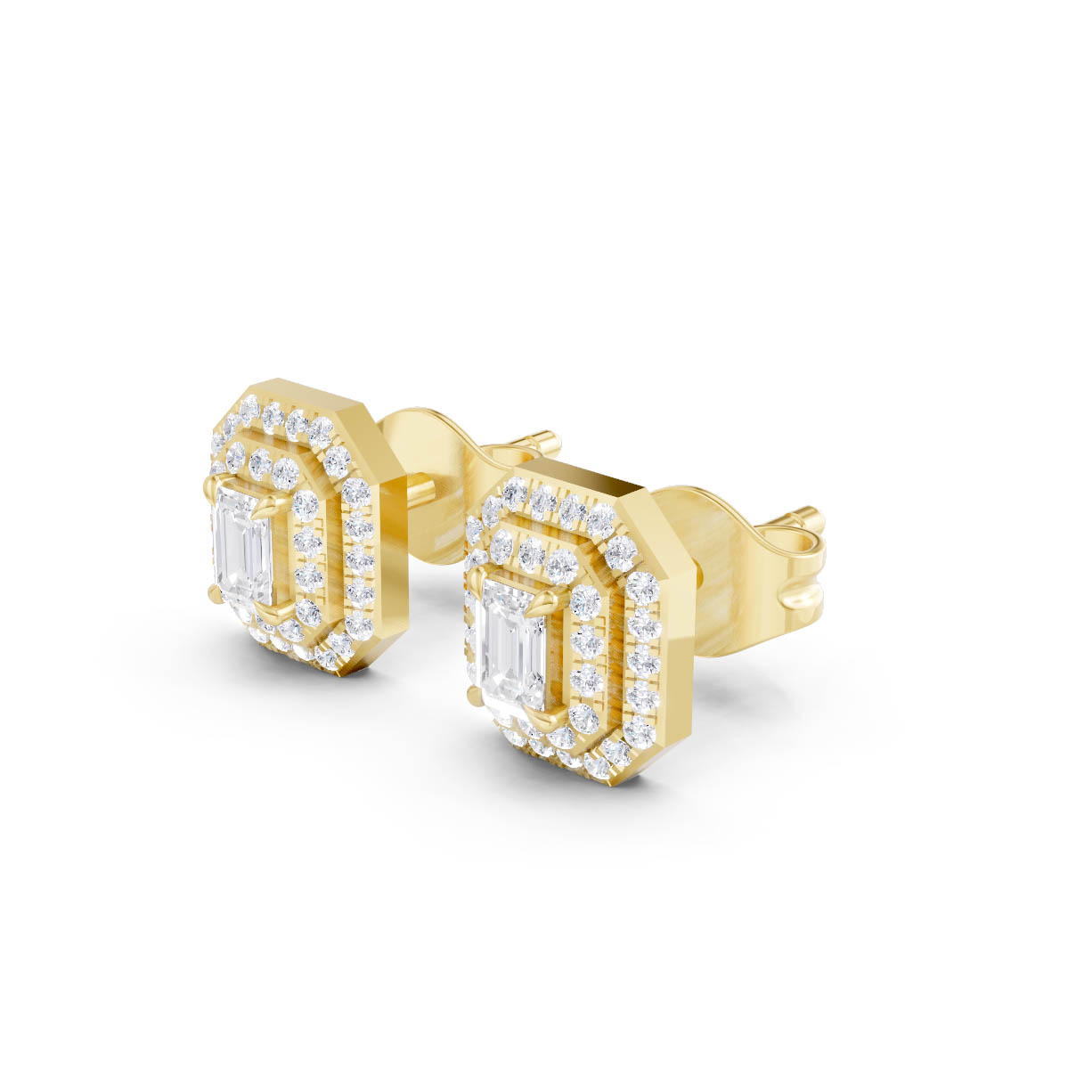 Imperial Halo Diamond Studs view 2