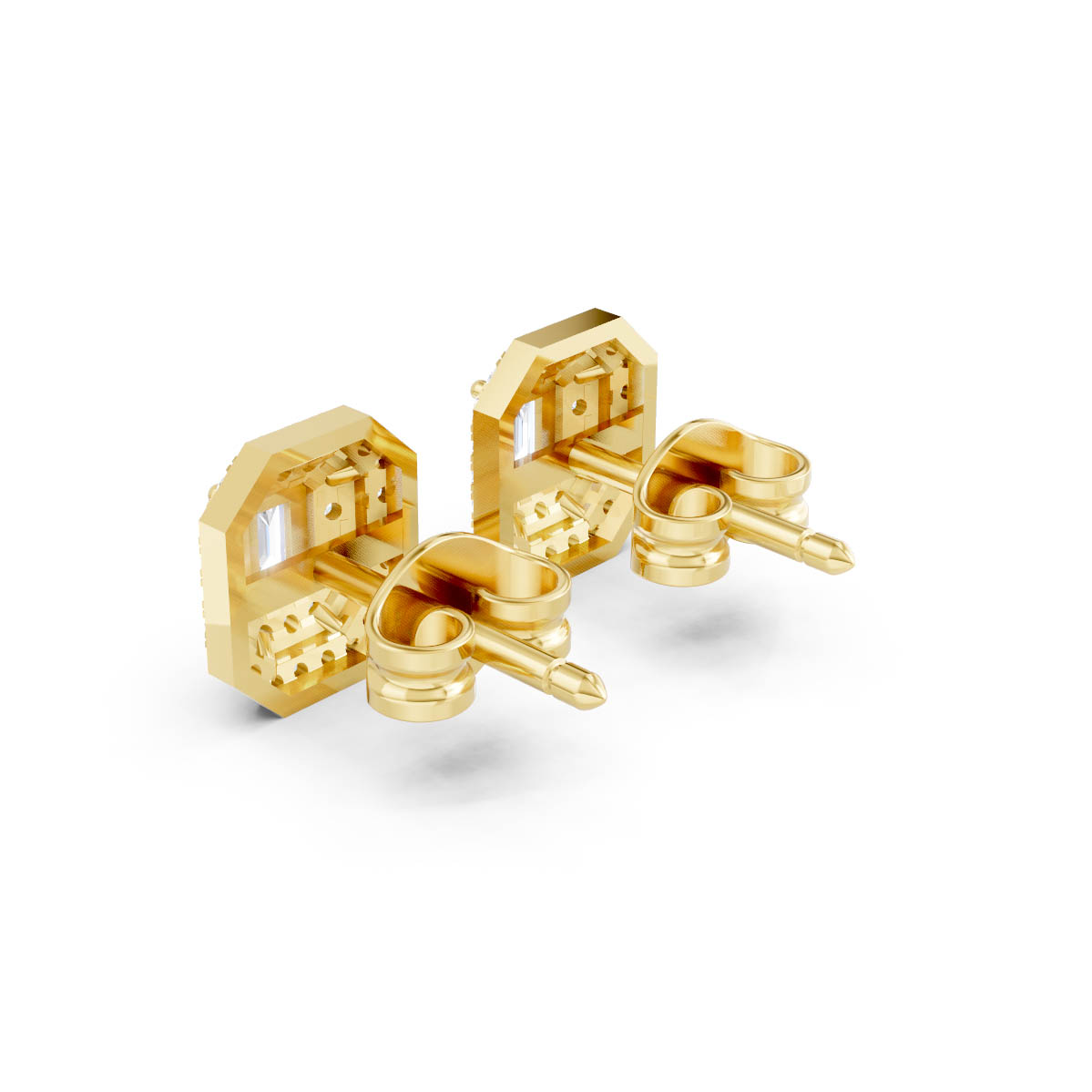 Imperial Halo Diamond Studs view 3
