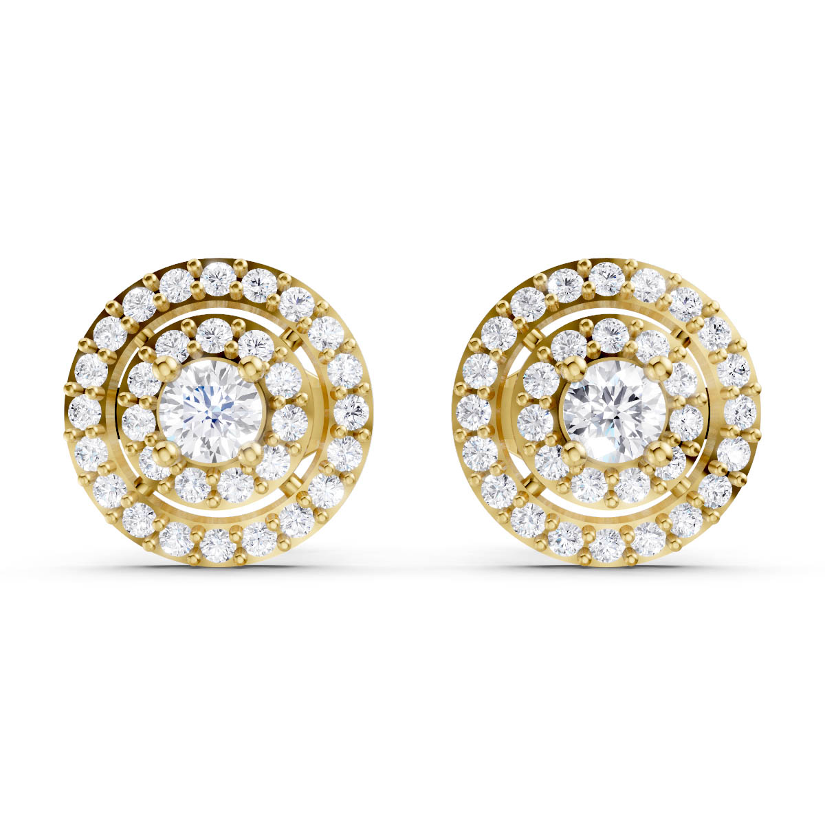 Radiant Circle Halo Studs