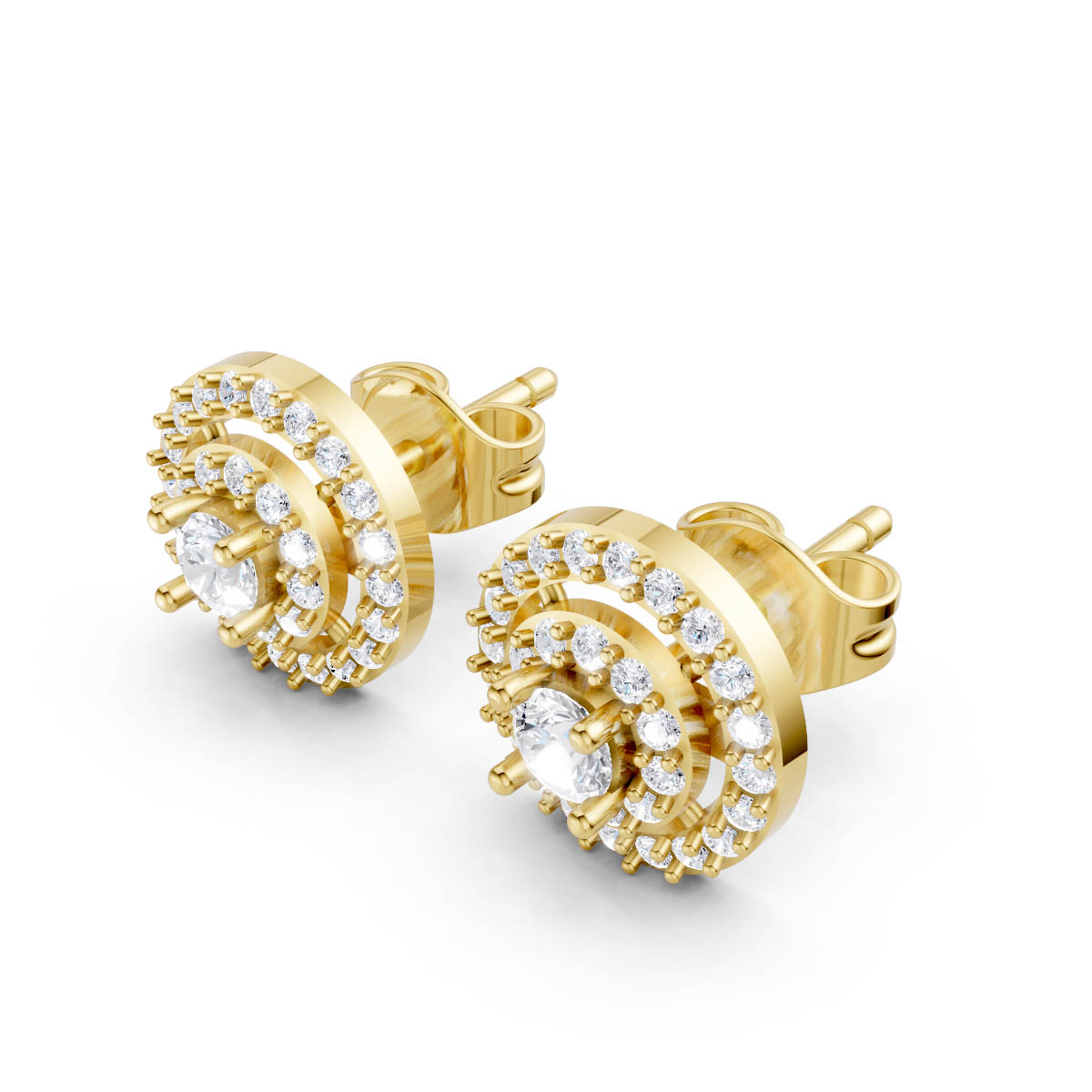 Radiant Circle Halo Studs view 2