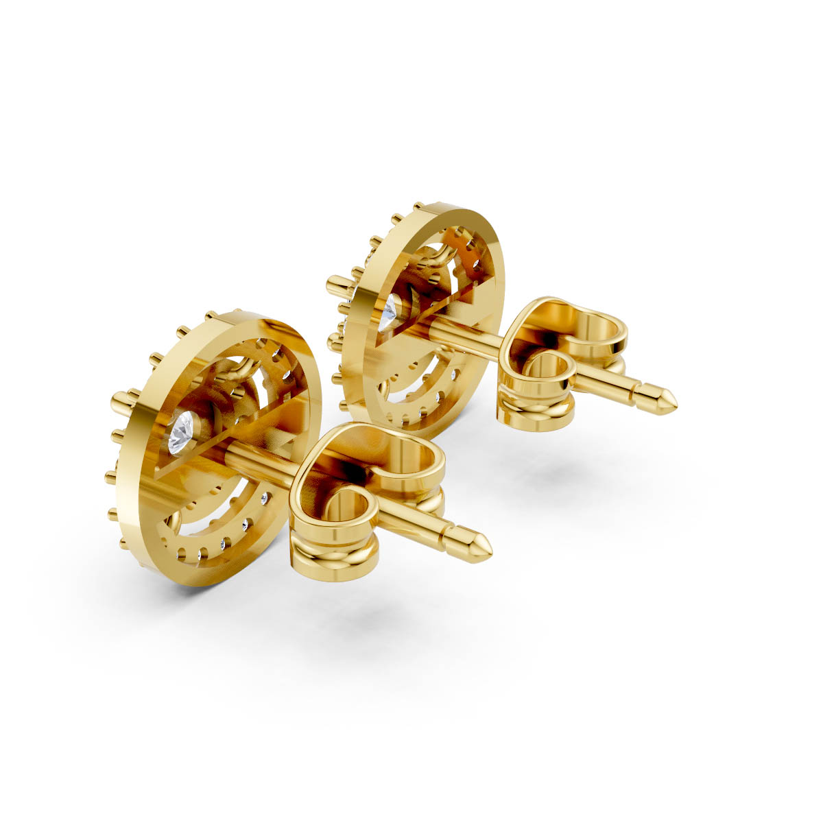 Radiant Circle Halo Studs view 3