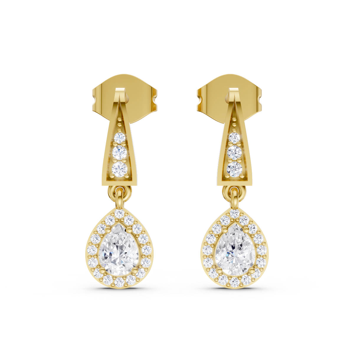 Pear Halo Geometric Drops