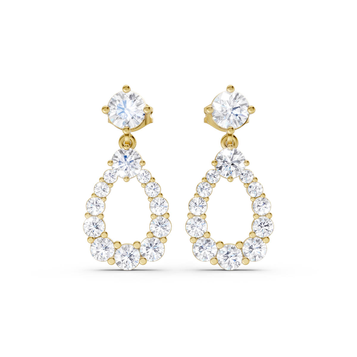 Radiant Halo Teardrop Elegance