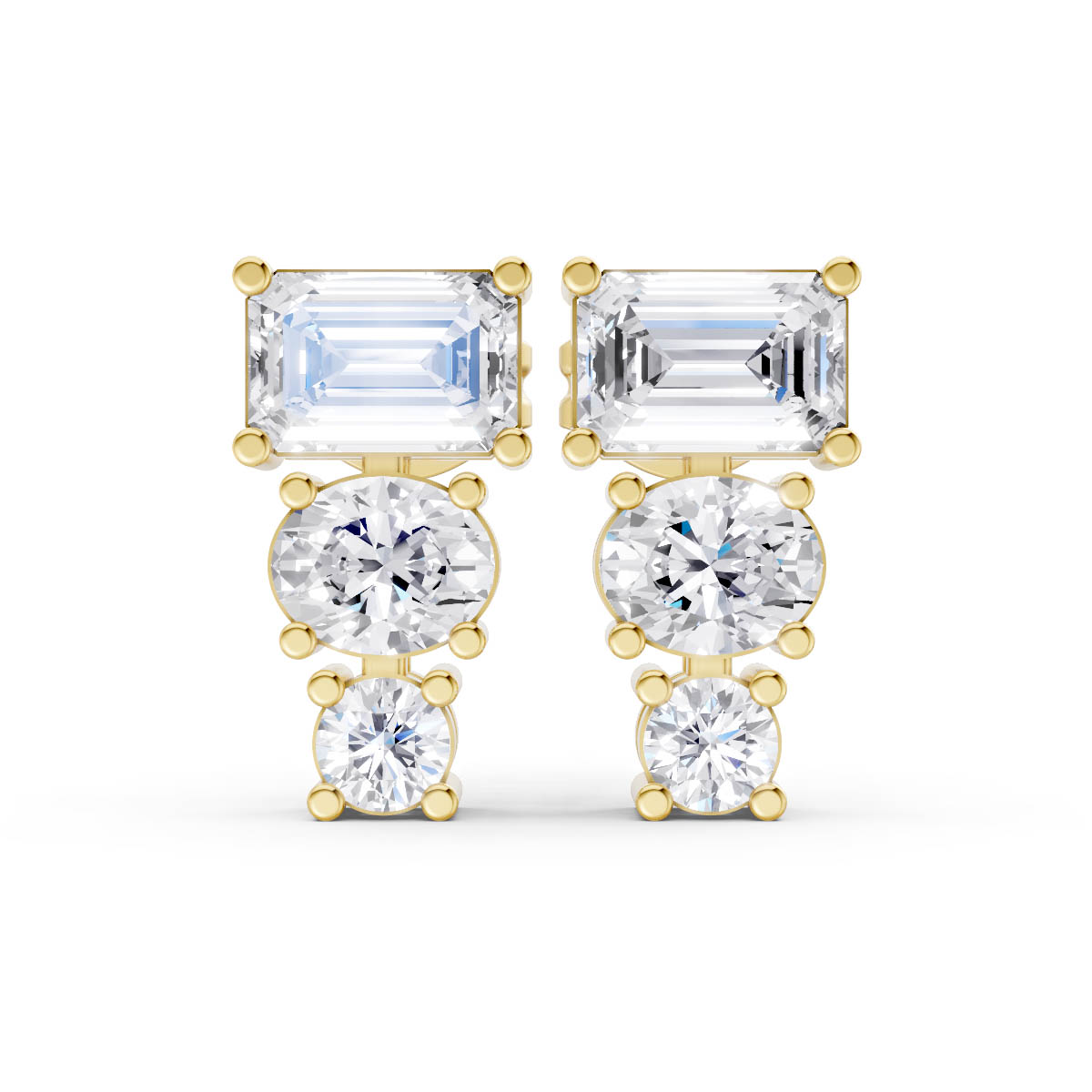 Elegant Multi-Shape Diamond Drop