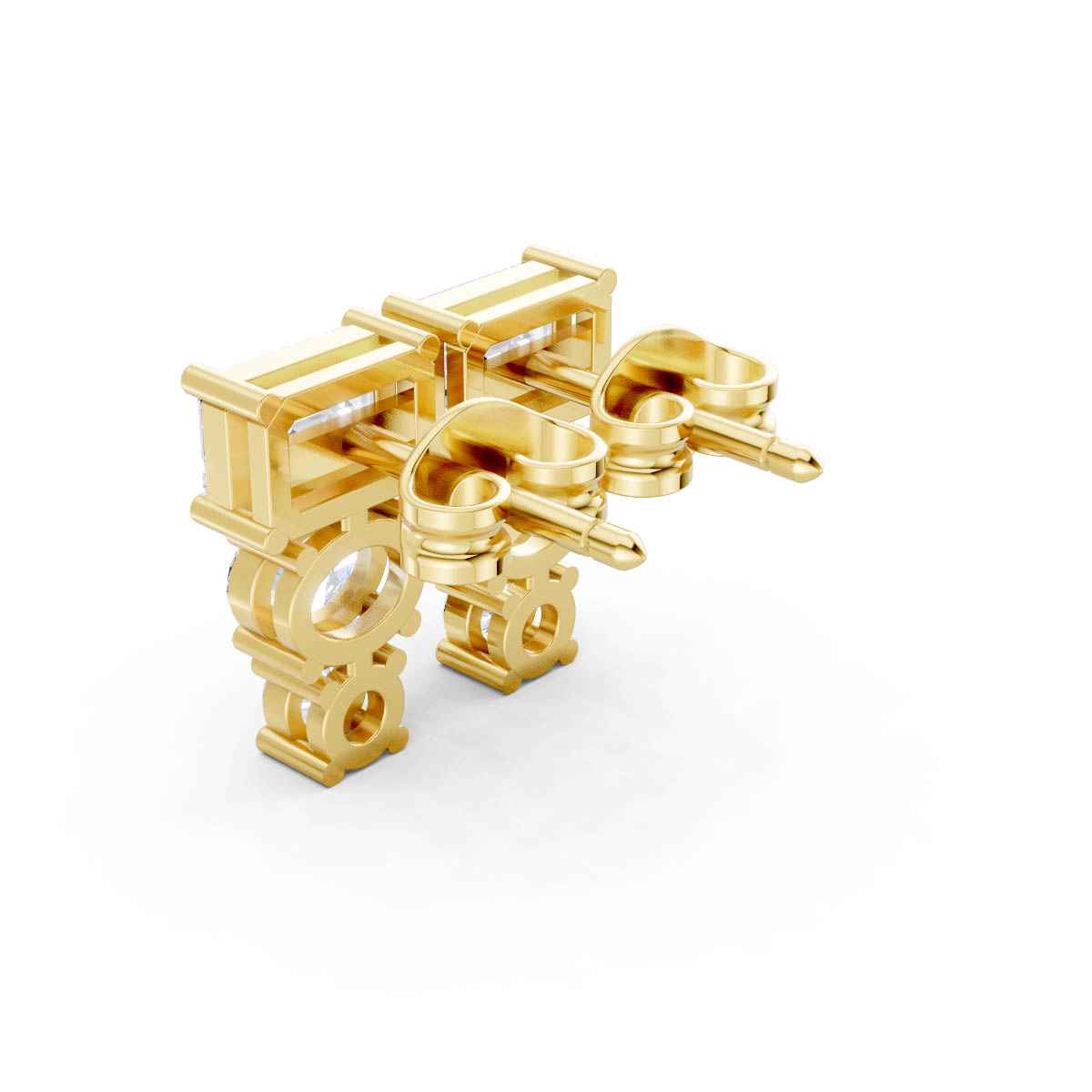 Elegant Multi-Shape Diamond Drop view 3