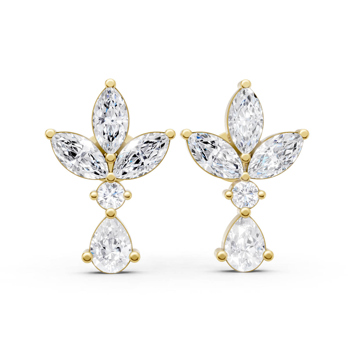 Floral Marquise Pear Drop