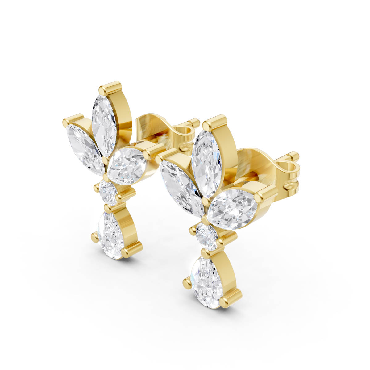 Floral Marquise Pear Drop view 2