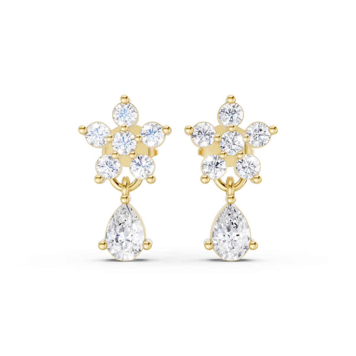Floral Diamond Pear Drop