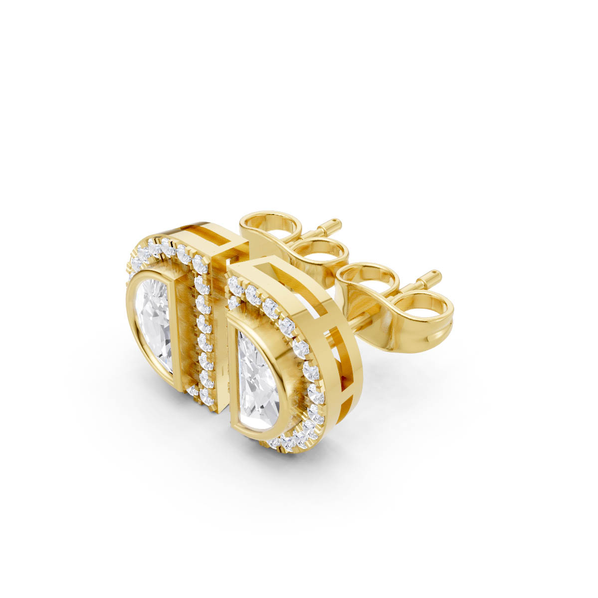 Modern Half Moon Studs view 2