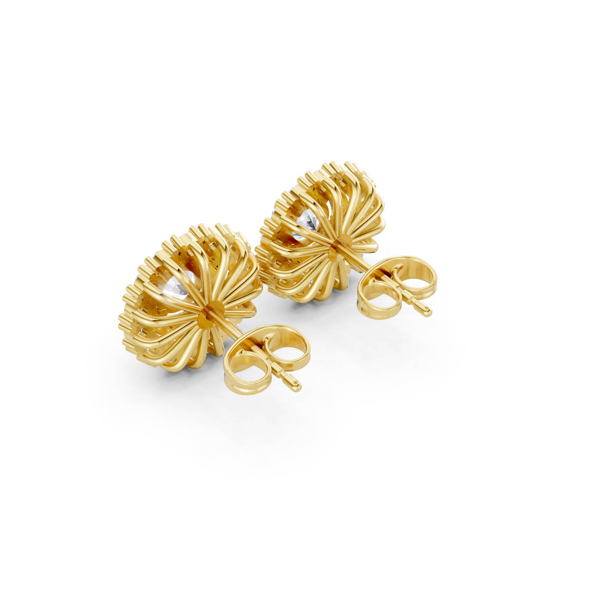 Luxury Triple Halo Studs view 3