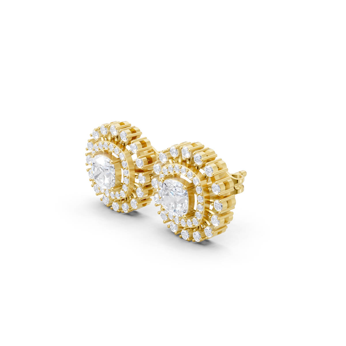 Ornate Cushion Starburst Studs view 2