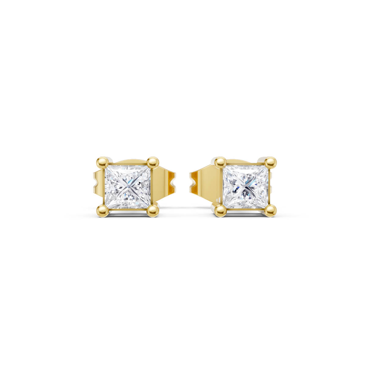 Classic Princess Solitaire Studs