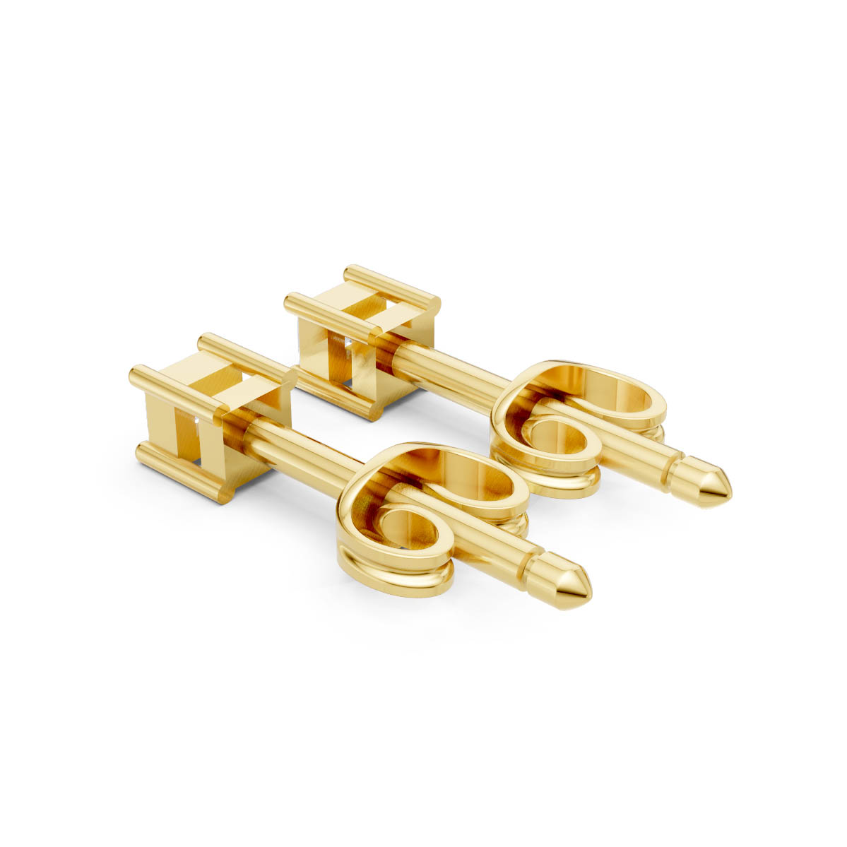 Classic Princess Solitaire Studs view 3