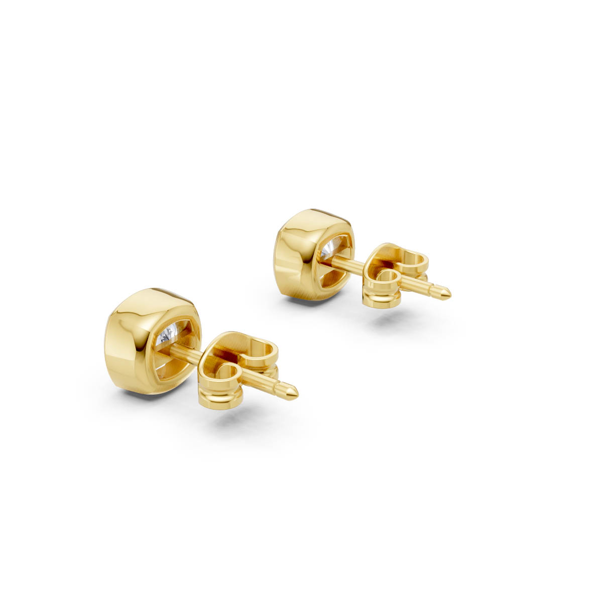 Classic Cushion Bezel Studs view 3
