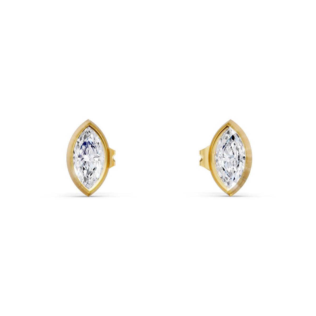 Radiant Marquise Gold Studs
