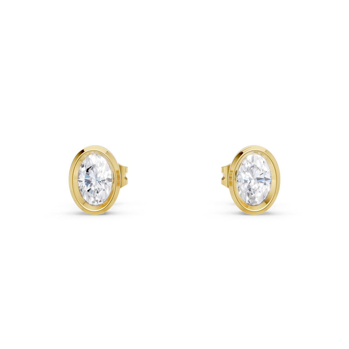 Classic Oval Gold Earrings