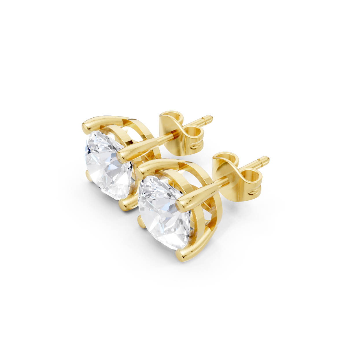 Classic Solitaire Gold Studs view 2