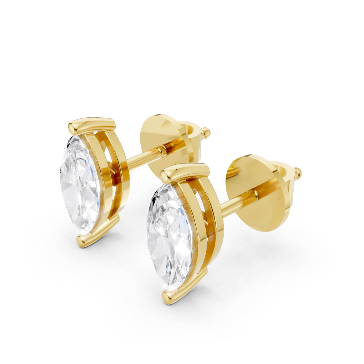 Classic Marquise Solitaire Studs view 2