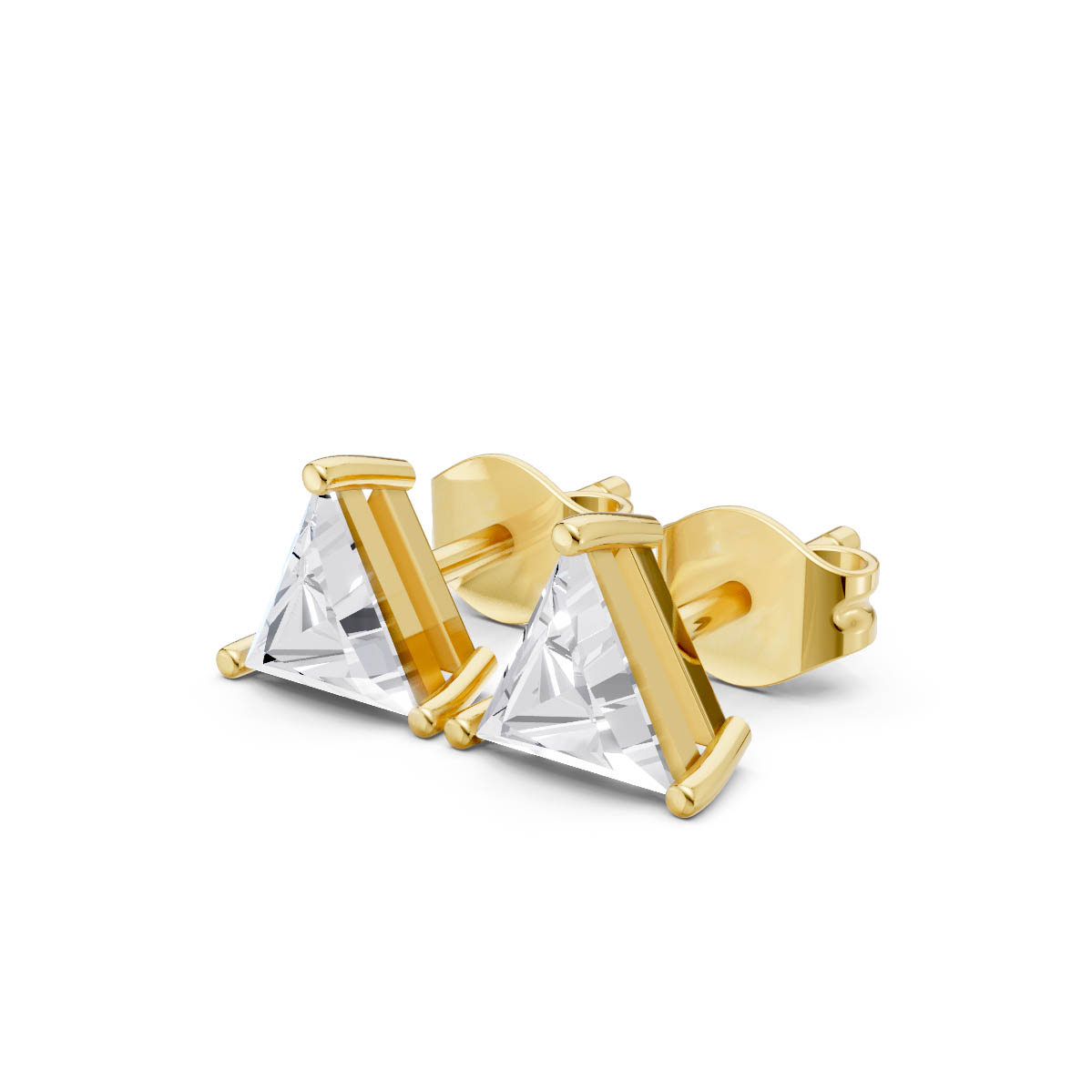 Classic Trillion Solitaire Studs view 2