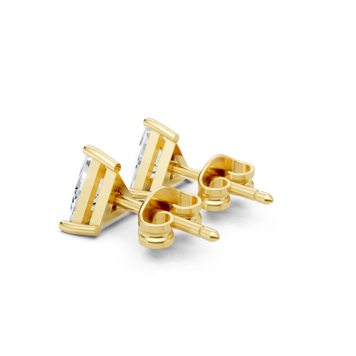 Classic Trillion Solitaire Studs view 3