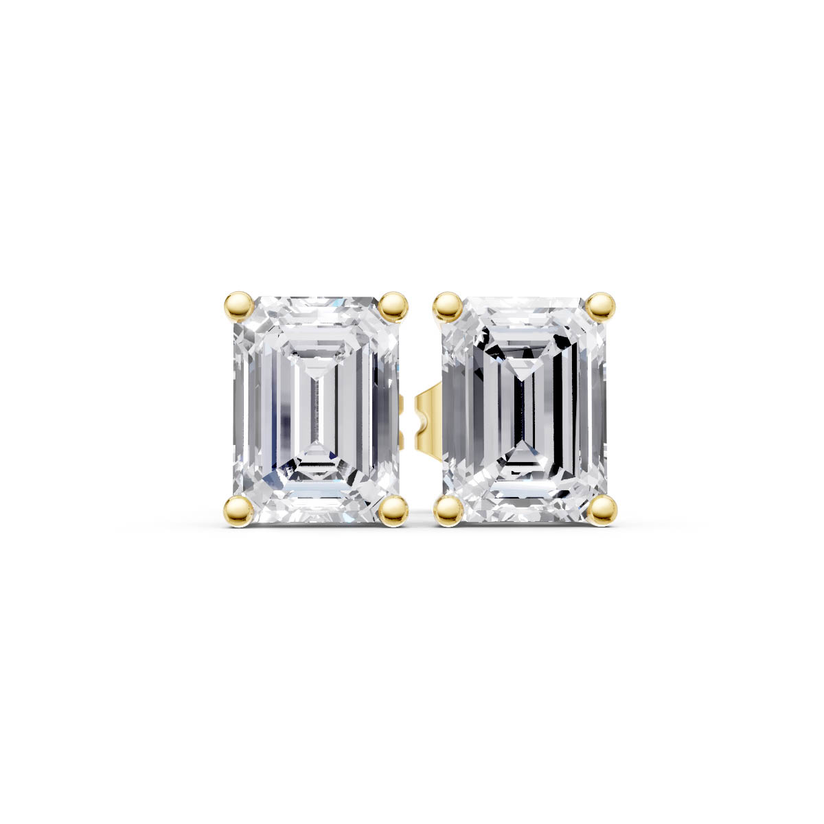 Classic Emerald Solitaire Studs