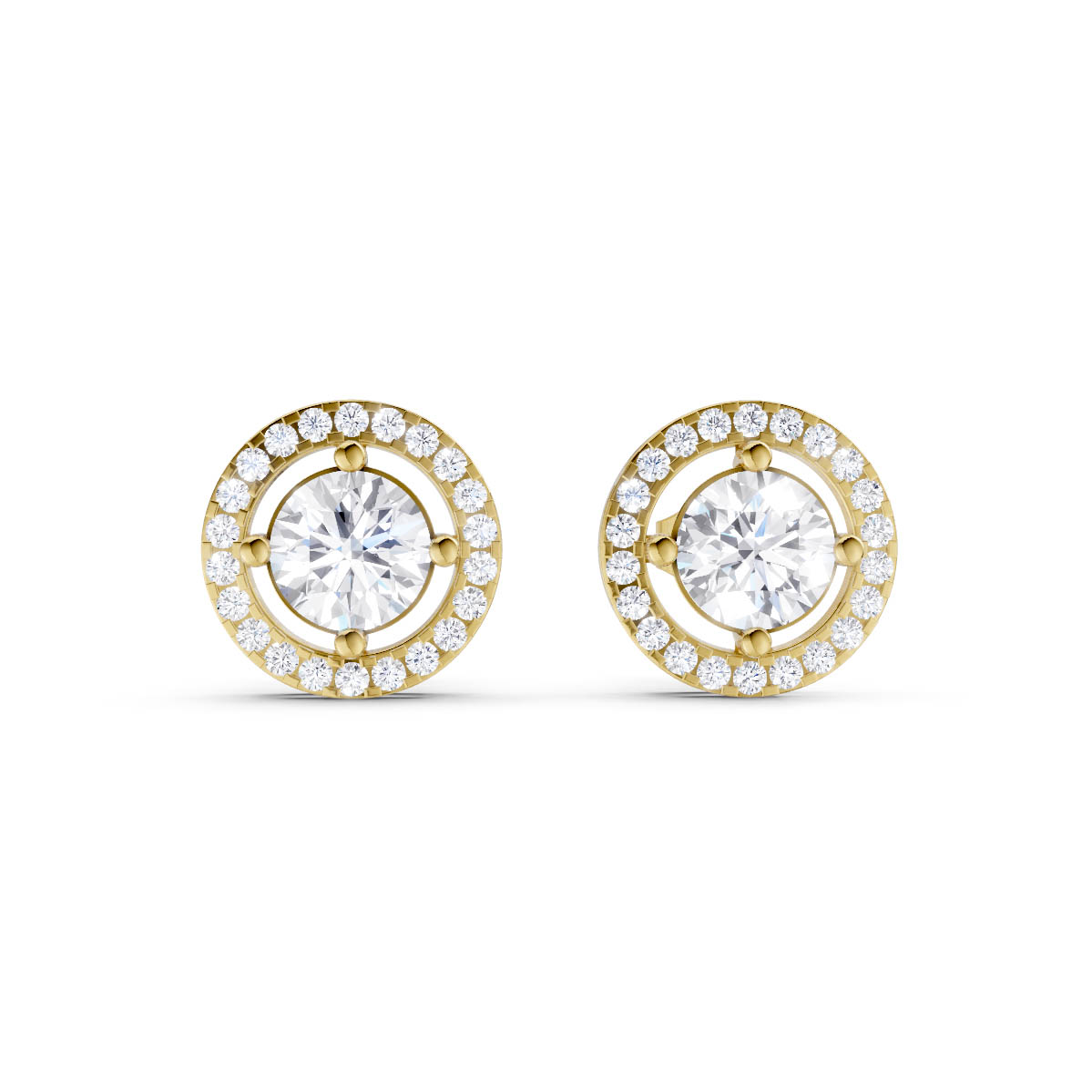 Round Open Halo Studs