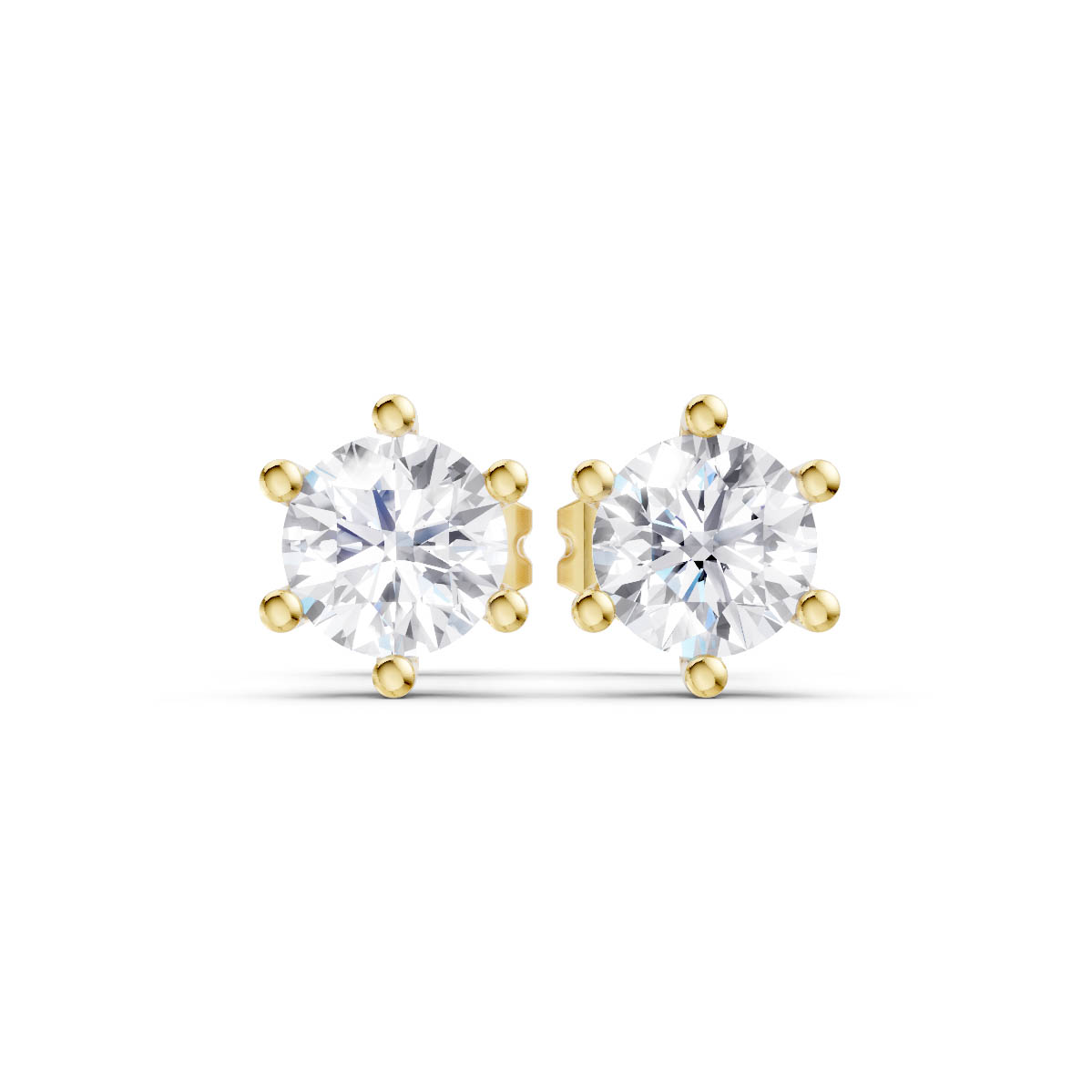 Classic Round Solitaire Studs