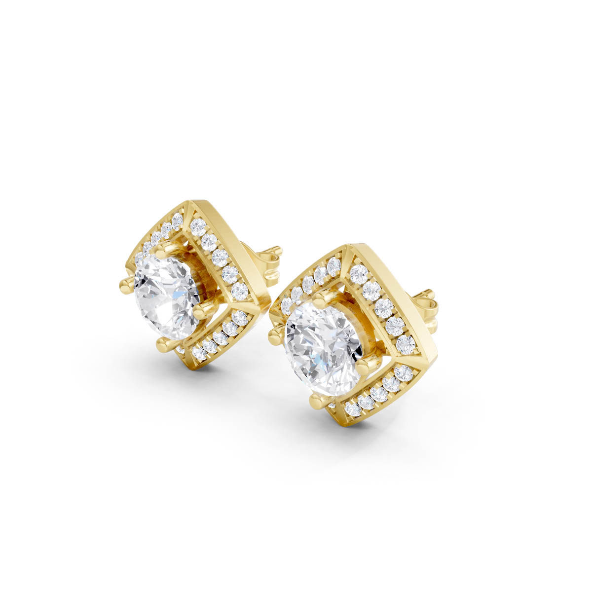 Geometric Princess Halo Studs view 2
