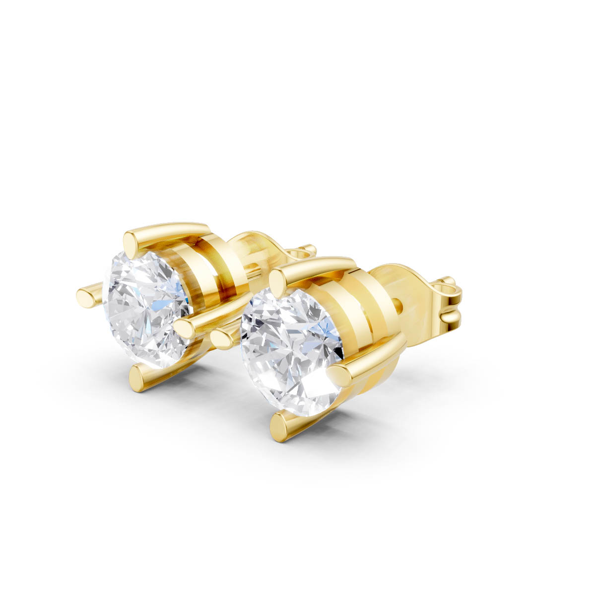 Vintage Round Claw Studs view 2